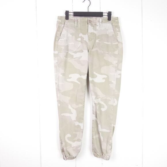Paige Jogger Pants Womens SZ 26 Mayslie Jogger Mid Rise Camouflage Straight Leg - Picture 1 of 16